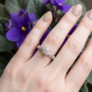 Fine Jewellery Design Top Quality 18k White Gold Real Diamond Hand Made Fashion <b>Couple</b> Semi Mount Engagement <b>Rings</b> for Women - Product Image 4