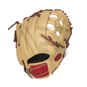 Professional Custom <b>Outdoor</b> Baseball Catcher Gloves Left-handed Waterproof Wholesale Hot Pink Yellow Made Leather Material - Product Image 4