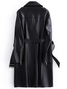 Wholesale Exclusive <b>Genuine</b> <b>Leather</b> <b>Jackets</b> For Women's Custom Suede <b>Leather</b> Coat High Quality Cowhide Suede Long Coats - Product Image 6