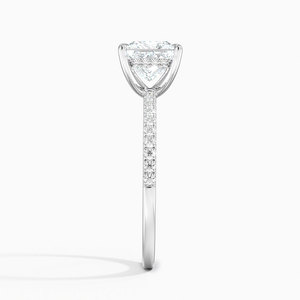 Bague BOJ 084 en argent 925, coupe princesse, solitaire ajusté, diamant 2 carats couleur D VVS1, moissanite certifiée GRA, prix bas en promotion - Product Image 3