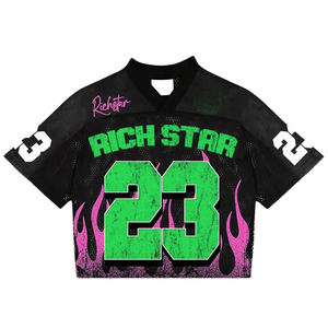 Camisetas Deportivas de Fútbol Americano para Hombre, de Alta Calidad, Nueva Llegada, al por Mayor, con Parches Bordados Personalizados, Manga Corta - Product Image 6