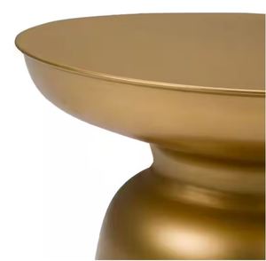 Table d'appoint en métal doré antique en forme de cloche, style sablier, vente en gros - Product Image 4