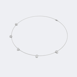 Collar de Mujer OBERON JEWELS Certificado con Diamante Cultivado en Laboratorio de Corte Mixto y Engaste de Bisel de 1.50 CTW, Chapado en Oro de 18K Estilo Vintage - Product Image 2