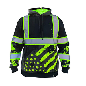 เสื้อฮู้ดดี้ผู้ชายแบบขายส่ง OEM ผลิตตามสั่ง เสื้อฮู้ดดี้นิรภัยแบบ Hi Vis ขายตรงจากโรงงาน เสื้อฮู้ดดี้นิรภัย Hi Vis - Product Image 3