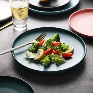 Ceramic Porcelain Dinner Plates Five Colours Minimalist Design Smooth Glossy Underglaze Microwave Dishwasher Safe Durable - Product Image 6