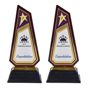 Trophée de reconnaissance en bois avec autocollant brillant, Récompense de l'excellence, Souvenir pour les récompenses de performance, Sports, École, Bureau - Product Image 6