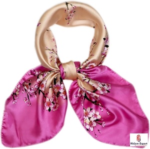 Custom Printed Short <b>Scarf</b> Fabric White Label Textile Manufacturer OEM ODM Fashion Accessories Custom Branding Export - Product Image 1