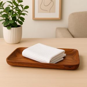 Bandeja de madera de buena calidad para servir té y desayuno, plato decorativo para comedor y cocina, de proveedor indio para exportación a granel. - Product Image 4