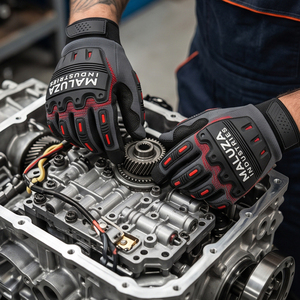 MALUZA INDUSTRIES Breathable Flexible Mechanic Work <b>Gloves</b> Cut Resistant Reinforced Grip Touchscreen Safety <b>Moisture</b>-Wicking - Product Image 5