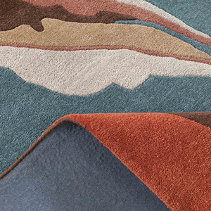 Varn Moderner Abstrakter Bodenteppich Asymmetrisches Organisches Muster Teppich Inspiriert von Land, Wasser und Blätterwuchs - Product Image 5