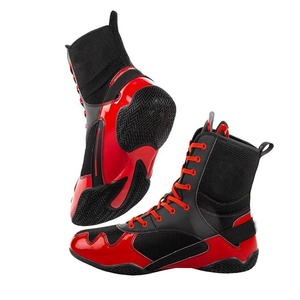 Zapatos de Boxeo con Logotipo Grabado Personalizado de Fábrica, Botas de Combate en Blanco al por Mayor, Zapatos de Boxeo con Etiqueta Personalizada, Botas Profesionales para Combate - Product Image 4