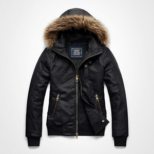 Sweat-shirt à capuche zippé en molleton de coton avec fourrure amovible, doublure en fourrure détachable, personnalisation OEM ODM - Product Image 2