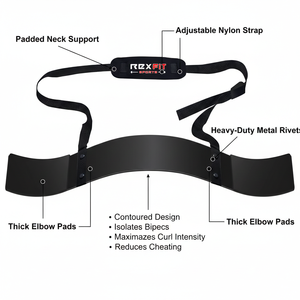 Rexfit Sports - Soporte Ajustable de Aluminio para Bíceps, para Levantamiento de Pesas, Culturismo, Aislamiento y Flexiones, Equipo de Gimnasio y Fitness - Product Image 5