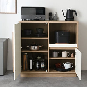 Meuble de rangement coulissant multifonctionnel moderne en bois naturel, haute qualité, blanc, pour cuisine et salle à manger VU8590 - Product Image 4