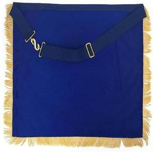 Tablier de franc-maçon de la Loge Bleue avec couronne brodée à la main en fils dorés sur satin blanc brillant – Réplique de l'apprêtement des anciens maîtres maçons - Product Image 4