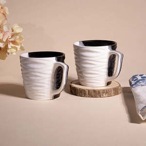 <b>Set</b> of 2 Versatile Wavy Ceramic <b>Tea</b> <b>Cups</b> - Product Image 4