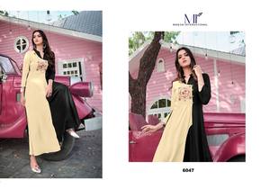 Colección de Kurtis Largos y Redondos de Rayón de 14 kg con Bordados, Diseño Moderno y Elegante, a Precio de Mayoreo para Mujer - Product Image 3