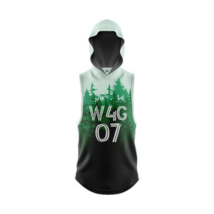 Custom Hooded Sleeveless 7 on 7 Vest Sublimated Print Moisture Wicking Unisex Adult's All Seasons Flag Football Jersey - Product Image 1