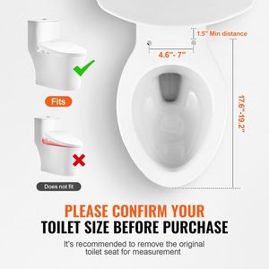 Sedile WC Elettrico Intelligente con Telecomando, Design Allungato e Funzione di Chiusura Rallentata, Migliora gli WC Esistenti - Product Image 6