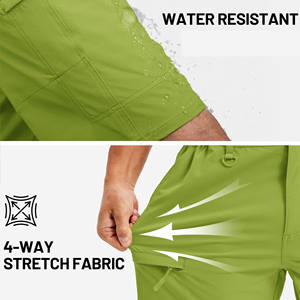 Pantalones Cortos de Senderismo Personalizados OEM para Hombre, de Secado Rápido, Nueva Moda, para Pesca, Caza, Transpirables, Lisos, Teñidos - Product Image 5