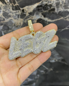 Joyería Hip Hop Unisex, Colgante Personalizado con Letra, Plata de Ley 925, Chapado en Oro, Moissanita con Corte Brillante, Engaste de Garras, Dvars - Product Image 1