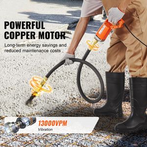 Vibratore Elettrico Portatile per Calcestruzzo da 800W, 13000 VPM, con Asta da 2m e Porta Utensili Interno - Product Image 2