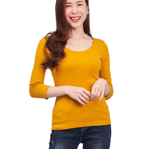 Camiseta de Verano para Mujer, Superventas, 100% Algodón, Cuello Redondo, Manga 3/4, Diseño Moderno 2026 - Product Image 6