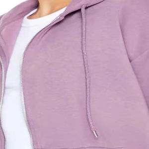 Sudadera Corta de Alta Calidad para Mujer, Talla Grande, Tejido Transpirable, Diseño de Logotipo Personalizado, Sudadera Corta para Uso Diario - Product Image 4