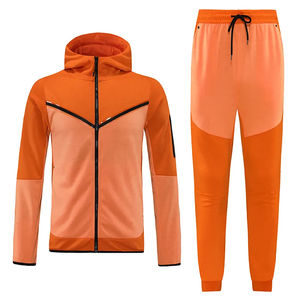 Ensemble de survêtement léger personnalisable 2 pièces pour homme, 100 % coton respirant, grandes tailles, imprimé logo, hiver - Product Image 4