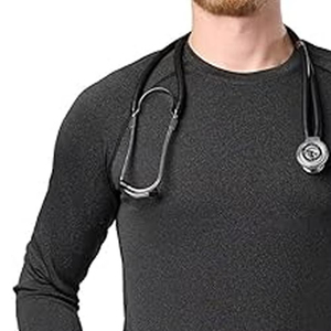 T-shirts élégants pour uniformes d'hôpital, sous-vêtements médicaux, chemises grises pour infirmiers, uniformes pour hommes pour blouses d'hôpital et tenues médicales - Product Image 2
