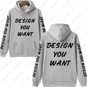 Sweat-shirt à capuche unisexe personnalisé, design sur mesure, impression sur poche avant, coupe ample, polaire en polyester respirant, impression sérigraphique - Product Image 4