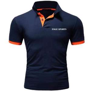 T-shirts en polyester et coton T-shirts polo unis pour hommes avec logo Polo imprimé avec logo personnalisé pour hommes - Product Image 1