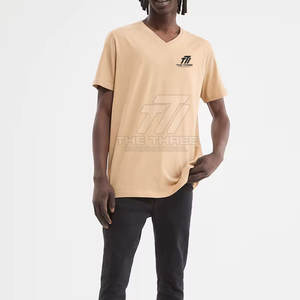 Camiseta de Cuello en V para Hombre, Color Personalizado, Venta al por Mayor, Impresión de Logotipo, Camiseta de Cuello en V para Hombre de Alta Calidad - Product Image 4