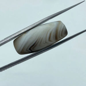 แผ่นอาเกตธรรมชาติ หินอัญมณีแบบแผ่น สำหรับตกแต่งโต๊ะ สีดำ ขนาด 12.30x27.50 มม. สำหรับทำเครื่องประดับ โดย R.K. GEMS JEWELLERY ราคาถูก - Product Image 1