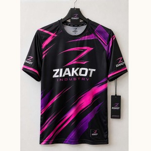เสื้อยืดแสดงโชว์สีดำชมพูฟ้าสั่งทำสำหรับอุตสาหกรรมขายส่งเสื้อผ้า Ziakot - Product Image 6