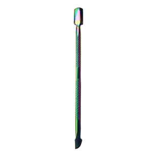 Pousse-cuticules carré professionnel en acier inoxydable de haute qualité - Outil durable réutilisable à double usage avec logo personnalisé - Product Image 1
