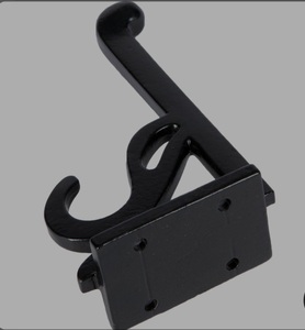 wholesale <b>Cast</b> Iron Decorative coat Hook Double Hat Coat Hook in Black wall Hook - Product Image 3
