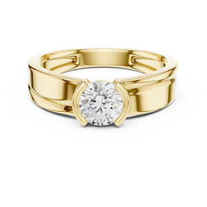 แหวนเพชรทรงบริลเลียนต์คัท เพาะเลี้ยงในห้องปฏิบัติการ ชุบทอง 10K/14K เครื่องประดับหรูหราสำหรับผู้หญิง สำหรับงานหมั้นและงานแต่งงาน รับรองโดย IGI - Product Image 3