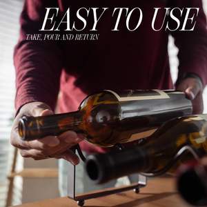 Juego de 2 Estantes Metálicos Modernos para Botellas de Vino, Modelo KRB75896, de Alta Calidad, para Bodega, Hogar y Cocina - Product Image 1