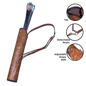 En gros, Flècheira de tir à l'arc en cuir véritable de qualité supérieure, fabriquée en usine, tailles et couleurs personnalisées - Product Image 4