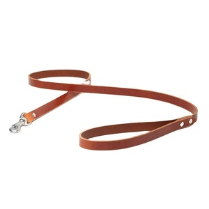 <b>Pet</b> Lead Factory Wholesale Soft and High Toughness Genuine Plain Leather Dog <b>Leash</b> for Medium Large Dogs - Product Image 1