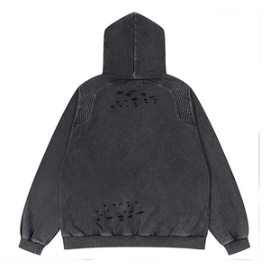 Sweats à capuche personnalisés de haute qualité pour hommes, vente en gros, dernier design, effet délavé à l'acide. - Product Image 2