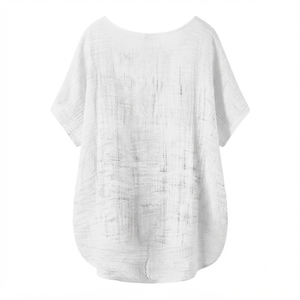 Custom Women White Soccer Jersey Full Sleeve Casual Collarless Sportswear Football Shirt Athletic Training <b>Tops</b> Linen/Cotton - Product Image 4