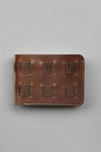 Portefeuille tressé en cuir véritable haut de gamme pour homme, design court élégant, logo personnalisé, doublure en polyester, porte-cartes premium, fabrication OEM - Product Image 3