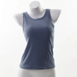 Débardeurs de sport d'été pour femmes, en coton tricoté respirant, couleurs personnalisables, motif uni, vente en gros, débardeurs sans manches - Product Image 1