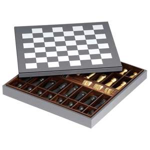 Juego de Ajedrez Profesional de Madera Personalizado con Estuche de Cuero Portátil, Decoración Minimalista para Mesa de Juego, Ajedrez Internacional de Lujo de 15 Pulgadas - Product Image 3