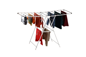 Tendedero Plegable Portátil de Tres Niveles con Capacidad para 35 Pies, Acero Inoxidable con Acabado Cromado para Baño - Product Image 6