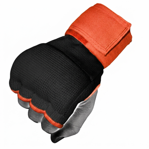 สายรัดข้อมือแบบยาว OEM สำหรับผู้ชายและผู้หญิง อุปกรณ์คาราเต้ ถุงมือฝึกซ้อมมวยแบบเจลครึ่งนิ้ว ปิดด้วยแถบตีนตุ๊กแก ป้องกันการกระแทก - Product Image 6