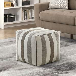 Modern <b>Square</b> Multi-Color Jacquard Fabric Ottoman Non-Slip Floor Pouf <b>Bean</b> <b>Bag</b> Chair 1pc Sitting Pouf - Product Image 1