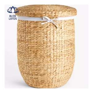 Cesta de Jacinto de Agua Tejida a Mano, Organizador de Fibra Natural para Almacenamiento de Juguetes y Exhibición Decorativa, Duradera y Sostenible - Product Image 3